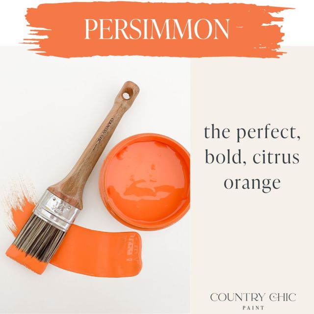What would you paint in the color "Persimmon"?

Persimmon is the perfect, bold, citrus orange. It’s an eye-catching color that makes us think of a refreshing glass of freshly squeezed orange juice. It pairs well with warm neutrals like Soiree as well as other bold colors like Peacoat for a complementary contrast. It also complements natural wood tones, such as oak or maple, and works well with metallic finishes like gold or brass. Persimmon is often used to add a touch of fun and playfulness to an otherwise neutral space.
.
.
.
.
.
.
.
.
.
#furnitureredesign #thriftstoreflip #farmhouse #chalkpaint #furnituredesigner #ecofriendlyproducts #chalkpaint #homedecor #interiordesign #furnitureflipper #furniturepaint #modernfarmhouse #thriftstore #ecofriendly #ccp #countrychicpaint #countrydecor #farmhousechic #paint #vintage #ccppersimmon #orangepaintcolor #orangepaint #orangepaintedfurniture #crafting #ecofriendlyliving #DIY #thriftstorefinds #restoration #diy