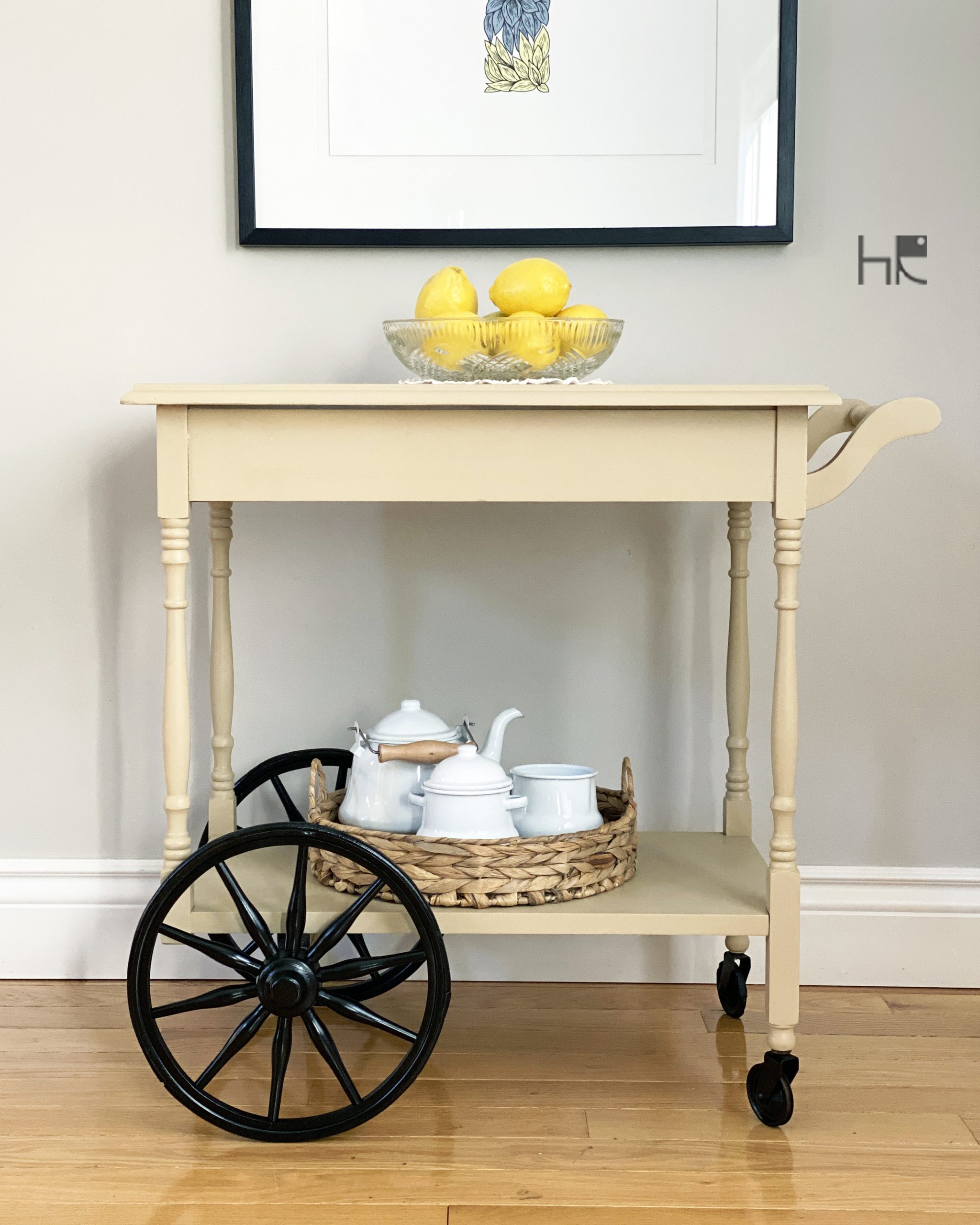 Road Trip and Clear Coat Serving Cart Makeover