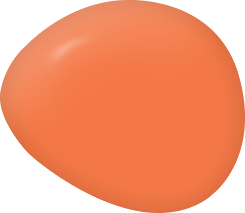 Persimmon bright orange paint color swatch by Country Chic Paint